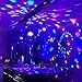 Disco Lights for Parties, Colorful Rotating Magic Ball Lights with 2 Light Bulbs, RGB LED Stage DJ Light for Home Room Dance Parties Birthday Karaoke Halloween Christmas Wedding Show Club Decorations