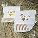 25 Thank You Cards with Envelopes | Available in Gold and Rose Gold Foil Letterpress | Premium and Thick Textured Cardstock | Blank Inside | Perfect for Weddings, Baby Showers and More