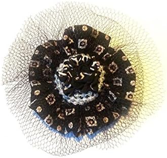 Black flower brooch