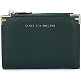 PORRASSO Women's Wallet Credit Card Holder Organizer Ladies Bifold Coin Purse Multi Compartment Wallet Change Pouch Green