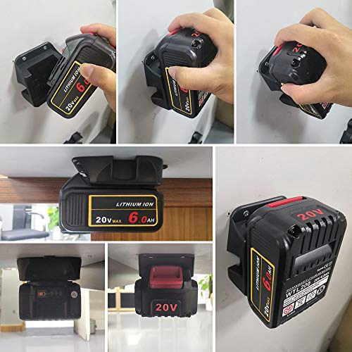 AMICROSS Wall Mount Battery Holder Compatible for Dewalt 20V DCB205