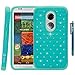 Moto X 2nd Gen Case, Moto X 2 Case, Style4U Motorola Moto X (2nd Generation) Studded Rhinestone Bling Hybrid Armor Case (2nd Gen, 2014 Release Only) W/ 1 Screen Protector 1 Stylus [Teal/Mint Green]