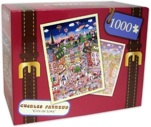 CHARLES FAZZINO City of Love GLITTER PUZZLE 1000 Piece Puzzle (Size 26.76" X 18.93")