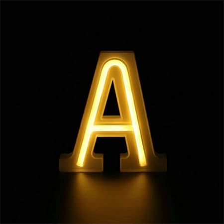 Fengdp Led Nome Luce Alfabeto Lettera Luci Usb Romantico Fai