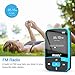 RUIZU X50 Bluetooth 4.1 Mp3 Player, Portable Clip Sport Mp3 Music Player for Running with FM Radio and Pedometer, Support Up to 128GB (Blue)