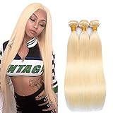 613 Blonde Human Hair 3 Bundles Brazilian Hair 9A