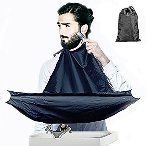 SYOOY Beard Apron Bib Men Clippings Catcher with 1 Storage Bag for Home Shaving without Mess - Reusable and Easy to Clean 2.53ft x 4.1ft