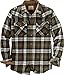 Legendary Whitetails Men's Shotgun Western Flannel Shirt, Brownstone Charcoal Plaid, Large