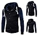 Mens Shirt,Haoricu Autumn Winter Men Teens Slim Fit Hoodie Sweatshirt Winter Long Sleeve Coat Jacket (L, Navy)