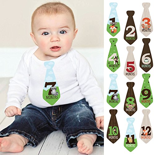 Buy Woodland Creatures Tie Baby Boy Monthly Stickers Baby Shower