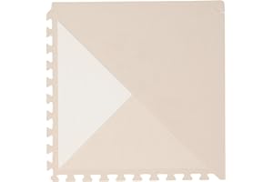 Toddlekind Playmat - Premium Foam Playmat, 4 x 6 feet, 6 Tile Extra Thick Foam Floor Puzzle Mat for Babies/Toddlers Stylish, Non-Toxic, Odorless. Perfect for Tummy Time, Crawling, and Play. Ideal for Nursery and Playroom. 0m+ (Golden Beige)