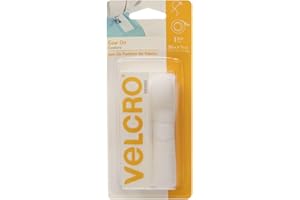 VELCRO Brand For Fabrics | Sew On Fabric Tape for Alterations and Hemming | No Ironing or Gluing | Ideal Substitute for Snaps and Buttons | Tape, 30in x 3/4in, White