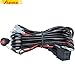 LED Light Bar Wiring Harness Kit,Aaiwa 14AWG Heavy Duty 12V On-Off Switch Power Relay Blade Fuse for Off Road LED Work Light Bar -12FT 1 Lead