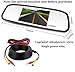 LeeKooLuu Reverse/Rear View Camera and Mirror Monitor Kit Only Wire Single Power Rear View/Full time View Optional for Car Truck with 7 LED Night Vision Waterproof Grid Lines