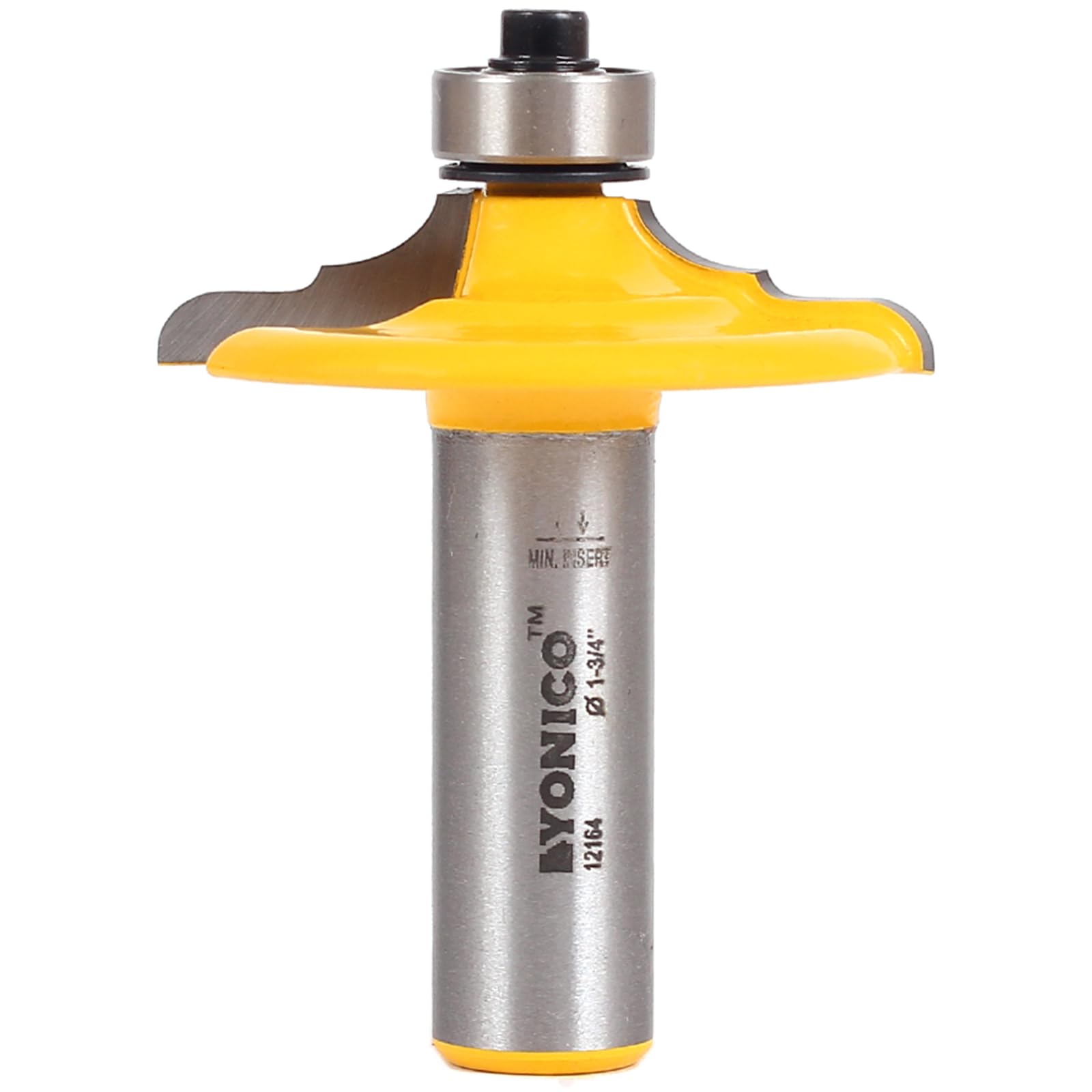 Yonico 12164 - Drawer Front Joint Router Bit, Classical - Cutting Depth: 5/8", Cutting Height: 7/16" - 1/2" Shank
