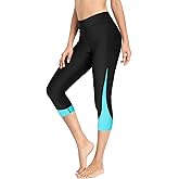 Pinup Fashion Swim Pants Women - Swimming Capris High Waisted Swimsuit Leggings UV Swimwear Tights