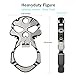 Hephis Skull Car Keychain Plus ,Heavy duty and super Thick, for Men,Women ,Bottle Opener(Gun Black)