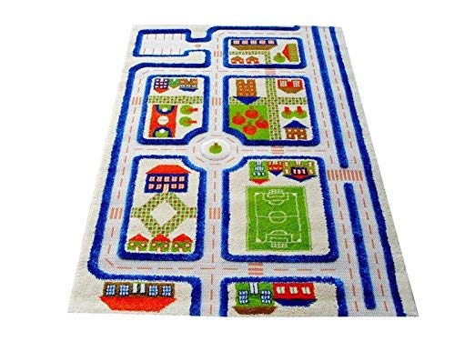 Traffic Blue by IVI 3D Play Rugs, 39x59 Inches