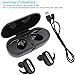 Truly Wireless Earbuds-INVONS Bluetooth Music Earbuds with Charging Storage Box in Ear Noise Canceling Mini Headset for Running Sport Bass Earphones with Audio Sound Earpiece (Black)