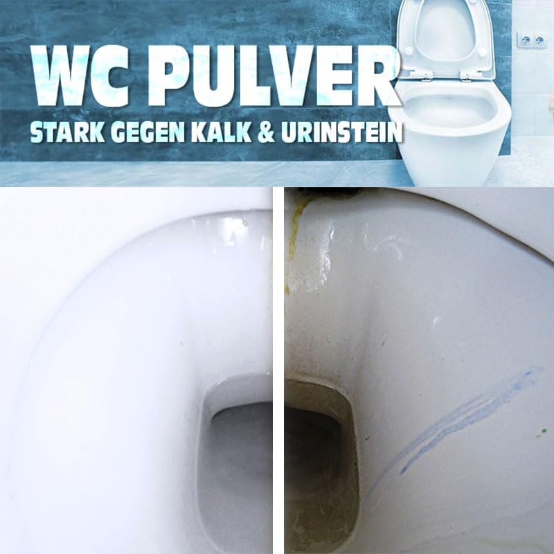 Pastaclean WC Pulver XXL 3 kg – Extra starker WC-Reiniger & Urinsteinentferner mit Pinienöl – Keramikaufheller & Bleaching-Effekt – Kalkreiniger & WC-Schaum gegen Urinstein, Kalk & Ablagerungen 8
