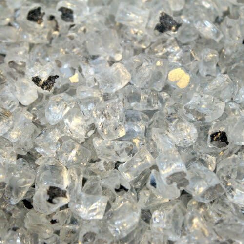 Fireplace Glass Fire Pit Glass- Starfire Reflective 1/2 Inch - 25 Lbs