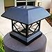 Solar Light,Post Cap Lights 4 x 4 Plus Bright 15 Lumen Outdoor Warm White LED Lamp For Vinyl Posts Caps 3.5x3.5 4x4 5x5 6x6 Waterproof Deal of The Day Prime Sogrand Black Lantern For Fence Deck 2 Pack
