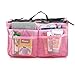 GEARONIC TM Lady Women Travel Insert Organizer Compartment Bag Handbag Purse Large Liner Tidy Bag - Pink