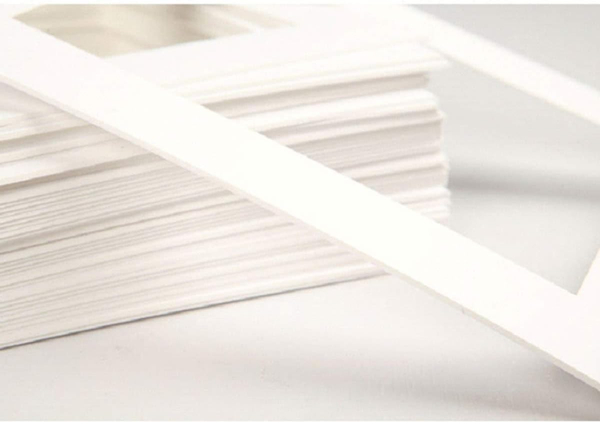 TUKA 20pcs A3 Frame Photo Mounts Picture Frame Mats for Frame Mounts Photo/Picture Mounts, Mounting Boards, Mount Size A4 - Image 4