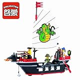 Enlighten Pirate Building Block Pirate Ship with 3 Figure 211pcs