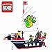 Enlighten Pirate Building Block Pirate Ship with 3 Figure 211pcs