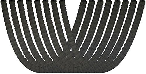 Four Leaf Tissue Paper Hanging Flower Garland for Birthday Party Supplies, Decorations and Streamers Pack of 8 (Black)