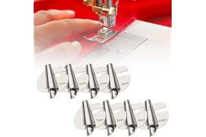 BYSKU 2024 Upgraded Universal Sewing Rolled Hemmer Foot, 3-10mm 8 Sizes Wide Rolled Hem Pressure Foot Sewing Machine Presser Foot, Home Industrial Curved Scroll Hemmer Foot (4pcs)
