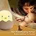 Baby Night Light Rechargeable Cute Nursery Nightlight ABS Silicone Sleep Night Lamp Free Adjustable Brightness Sensitive Touch Control for Children, New Mother, Nursery Room