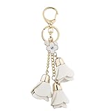 Lux Accessories Gold Tone and White Tulip Cluster