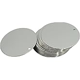 StayMax 2 Inch Round Metal Engraving Blanks Stamping Blanks with Hole Stainless Steel Blank Tags 25 Pack