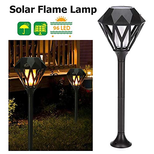 WinnerEco Solar Powered Flame Lamps Waterproof 96LEDs for Yard Lawn Garden Decoration