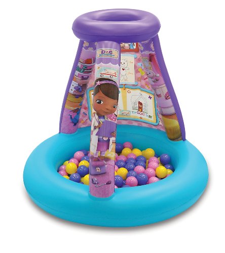 Doc Mcstuffins Color N' Play Activity Ball Pit, 1 Inflatable & 20 Sof-Flex Balls, Purple/Pink, 37"W x 37"D x 34"H