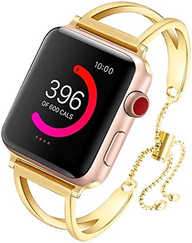 Sundo Compatible Apple Watch Band 38/40mm 42/44mm,Newest Released Unique Jewelry Style Classic Cuff Bracelet Stainless Steel Replacement Strap for Iwatch Series 4 3 2 1