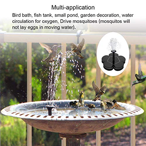 Solar Water Fountain for Bird Bath, Solar Fountain Water Pumps Freestanding Submersible for Small Pond,Fish Tank, Patio, Garden Decoration 1.4 W Solar Panel Water Pump Kit, Solar Pond Pump (AS70)