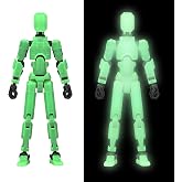 MerryXD T13 3D Action Figure,Assembly Completed Dummy Nova Titan Lucky 13 Action Figure 3D Printed Multi-Jointed Movable Toy Grow in The Dark Green
