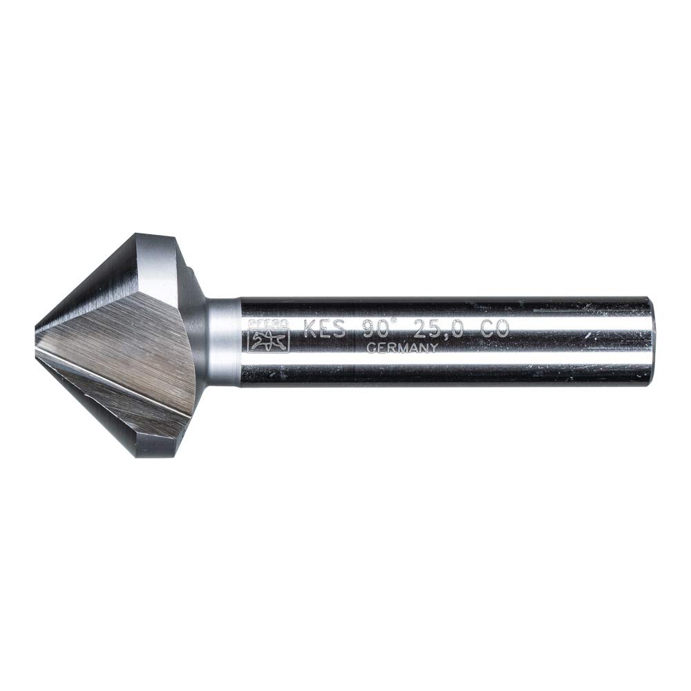 PFERD HSS-E Co5 Cone/Deburring Countersink | 90°, Diameter 25.00 mm, Shaft Diameter 10 mm, DIN 335 C | 25202138 - Temperature Resistant Thanks to Co-Content