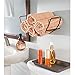 mDesign Modern Decorative Metal Bathroom Wall Mount Towel Rack Organizer for Storage of Bath Sheets, Washcloths, Hand or Face Towels - 2 Pack - Bronze