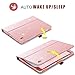 BENTOBEN Samsung Galaxy Tab A 8.0 (2015) Case, Glitter Sparkly Slim Lightweight Flip Folio PU Leather Stylus Holder Auto Sleep/Wake Protective Smart Cover for Galaxy Tab A 8.0 SM-T350, Rose Gold