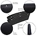 Car Seat Side Pocket - Premium PU Leather Car Gap Filler Storage Pockets, Easy Access Cellphones Cards Glasses Cables and Other Gadgets (Elegant Black, 2 PCS, Fits 0.8-1.6 inches)