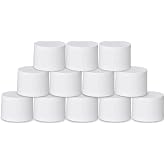 Plastic Containers Akamino White Plastic Lotion Jar with Inner Liners and Dome Lids for Make-up Cosmetic, Creams, Lotions, Refillable Travel Airtight Container Storage (1.25 Oz, 37 ML, 12 PCS)