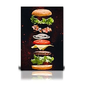 Exploded View of Burger Ingredients