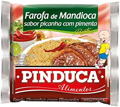 Pinduca - Cassava Flours Toast Flavored w/ Jerk Beef - 8.82 Oz (PACK OF 2) | Farofas de Mandioca Temperada c/ Picanha - 250g
