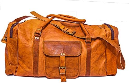 Genuine Leather Travel Weekender Overnight Duffel Bag Gym Sports Luggage Tote Duffle Bags