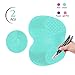 TailaiMei Makeup Brush Cleaning Mat,Set of 2 Silicone Cosmetic Washing Tool with Suction Cups(Green)
