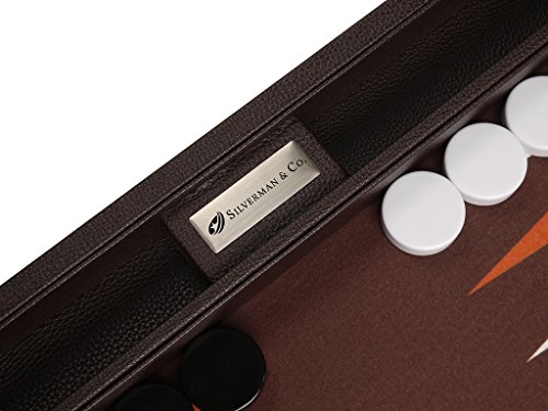 16-inch Premium Backgammon Set - Medium Size - Dark Brown Board